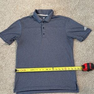 Adidas Men's Navy and White Golf Polo Shirt
